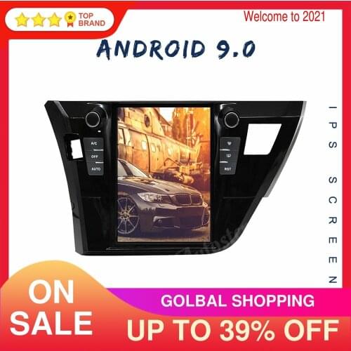 128GB+4 Android 9.0 For Toyota Corolla 2014-2016 Tesla Style Car GPS Navigation Car Stereo Headunit Multimedia Player Auto Radio