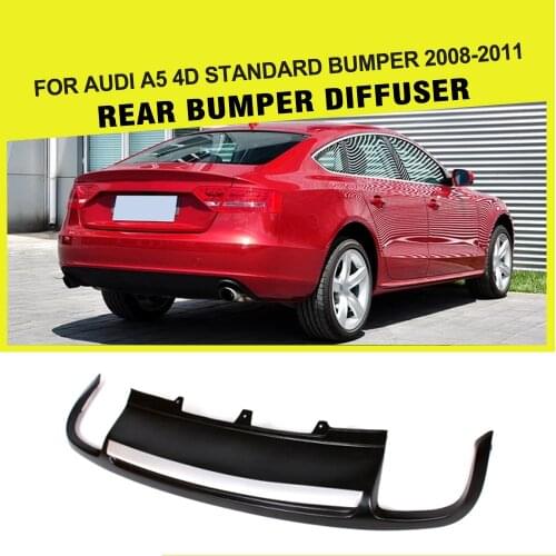 Car-Styling PU Rear Bumper Diffuser Lip Spoiler for Audi A5 Sedan 4 door Standard 2008 - 2011