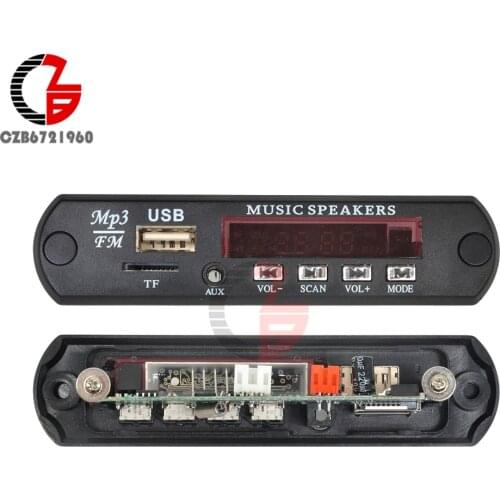 Bluetooth 5.0 USB TF Car MP3 Player Decoder Board FM Radio Receiver 3.5mm AUX Audio Car Decoding Module for iPhone XS