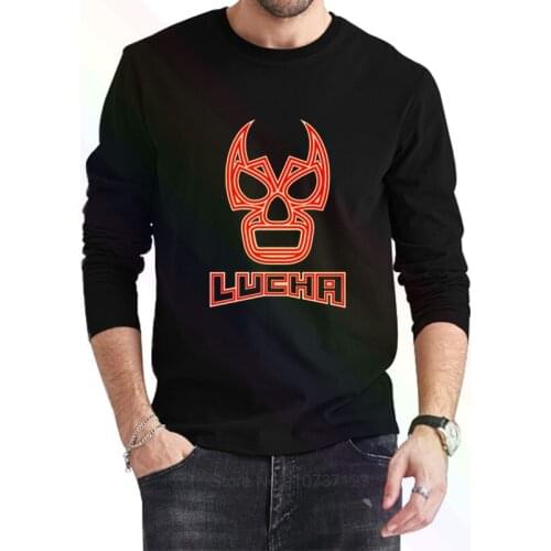Wrestling WWF Mexican Fight Club Mexico Juarez Texas Wo Logo 2021 Newest Summer Mens Long Sleeve Popular Tees Shirt Tops Novel