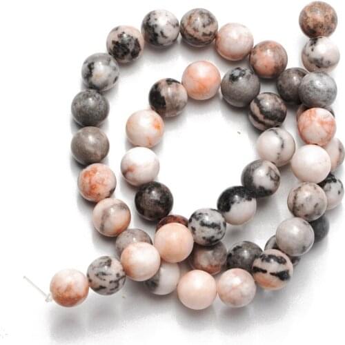 Wholesale Pink Zebra Jaspers Beads Natural Stone Loose Beads for Jewelry Making Accessories 4 6 8 10 12mm Necklace Bracelet DIY