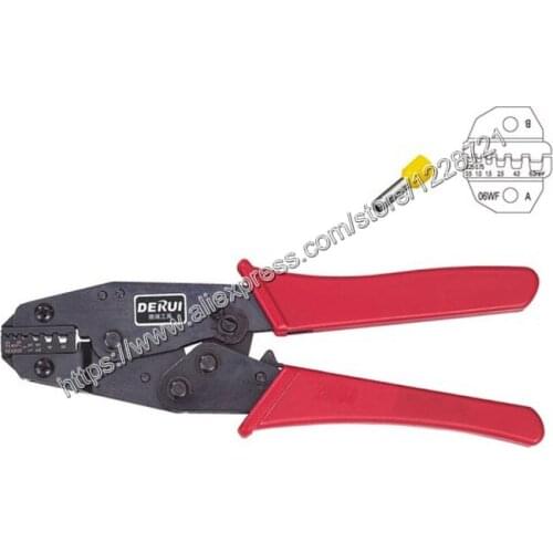 HS-06WF strength-saving mini-typeFor Non-Insulated cable end-sleeves crimping plier CRIMPING PLIER 0.25-6 mm2 AWG 24-10