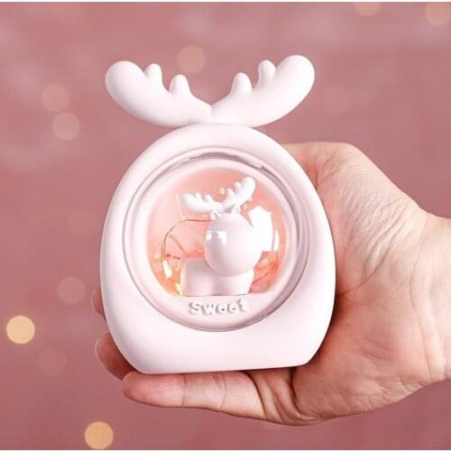 INS WIND GIRLS BEDROOM BEDSIDE TABLE CUTE DEER DECORATIVE LIGHTS DECORATION DESSERT DESKTOP GIRLS HEART SMALL DECORATIONS
