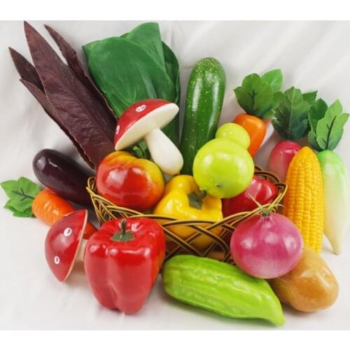 1pc Artificial Lifelike Vegetables Model Teaching Props Fruits Faux Vegetables DIY Kitchen Decoration Photography Prop Fruits