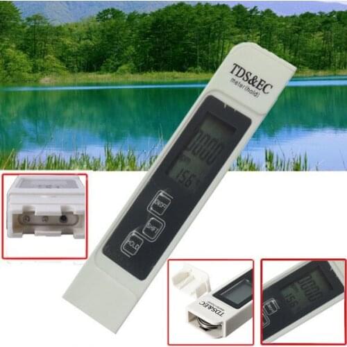 10PCS TDS EC Meter Temperature Tester pen 3 In1 Function Conductivity Water Quality Measurement Tool TDS&EC Tester 0-9990ppm