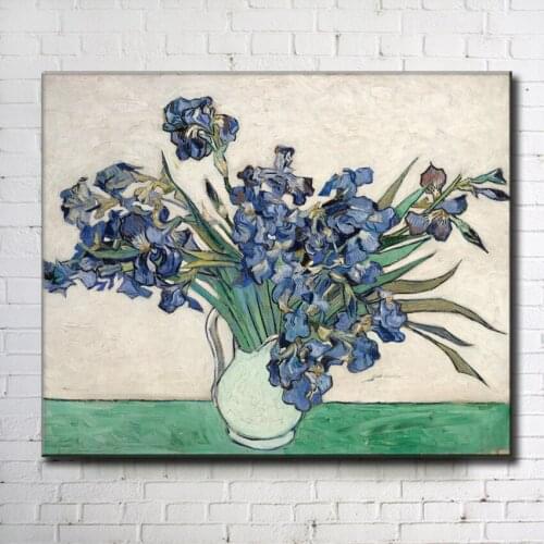 Impression Van warbler tail flower vase canvas printings oil painting printed on canvas wall art decoration picture no frame