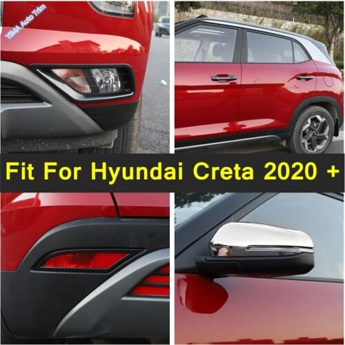 Rearview Mirror Shell / Fog Light Lamp / Door Handle Catch Cap Cover Trim ABS For Hyundai Creta 2020 2021 External Spare Parts