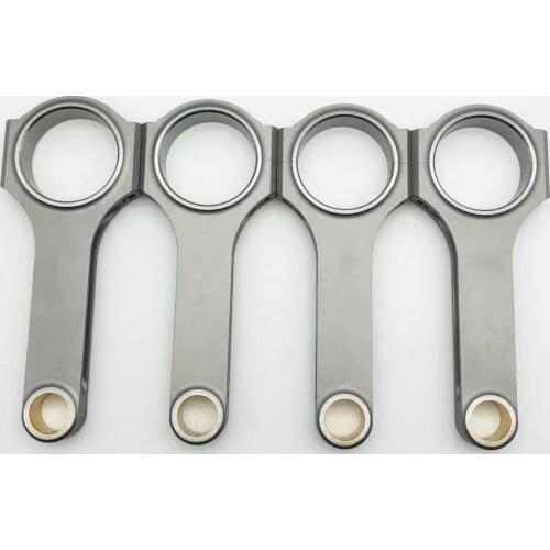4 pieces H-beam forged Connecting Rods conrods For Mercedes Benz M104 M111 147mm 51.6mm 22mm one set