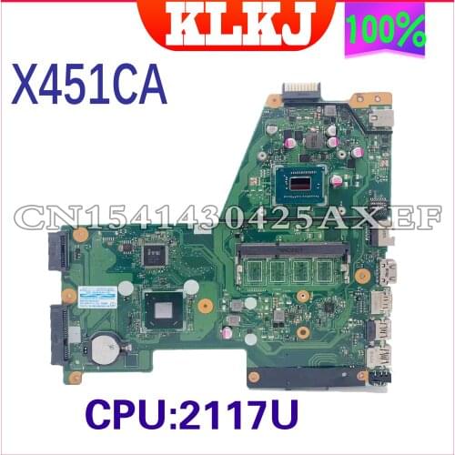 Dinzi X451CA motherboard is suitable for ASUS X451C X451CA F451 F451C notebook motherboard with 2117U CPU 100% test OK