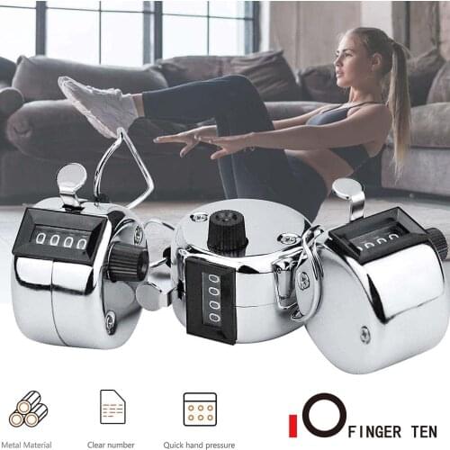 12Pcs Metal Mechanical Golf Counter 4 Digit Number With Finger Ring Hoop Outdoor Sport Mini Golfer Counters Tool Drop Shipping