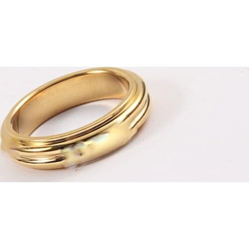 Minimalist Womens Twisted Gold Color Wedding Rings Stainless Steel Jewelry Female Fashion Gift