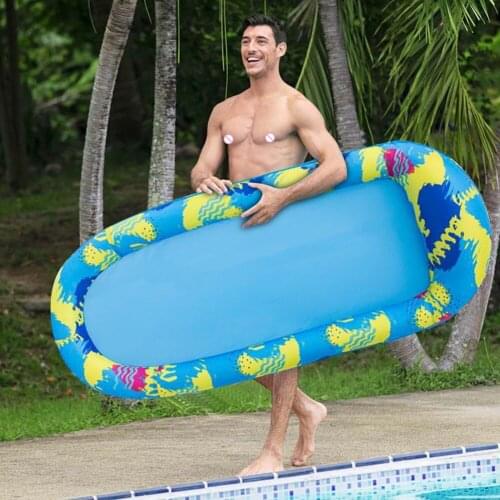 Inflatable Swimming Pool Lounger Mesh Mattress Summer Floating Water Air Bed Recliner Chair Water Hammock for Adults Children