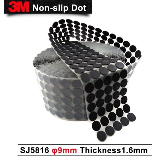 3M tape original products black bumpon feet pads 3M adhesive tape protective rubber dots 1.6mm 9mm circle 2000 pieces wholesale