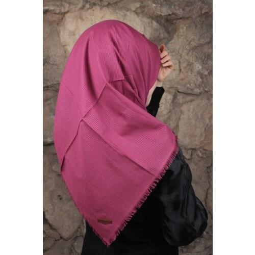 POLOİST SOLID COLOR LAVA SQUARE COTTON SCARF-DESEN-01-RENK-20