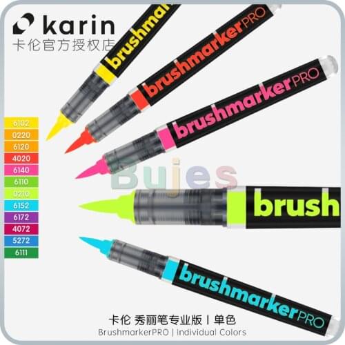 Poland KarinMarker Brushmarker PRO Nylon nib waterbased non-toxic fluorescence color watercolor pen for artist art supplies