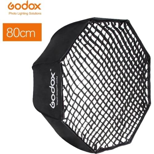 Godox Portable 80cm 32" Umbrella Octagon Softbox + Honeycomb Grid Reflector Honeycomb Softbox for TT685 V860II Flash Speedlight