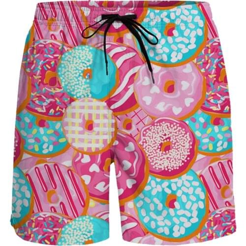 Baggy Casual Shorts Cool Refreshing Breathable Quick Dry Holiday Surfing Beach Pants Men Sports Shorts Coughnut Board Shorts