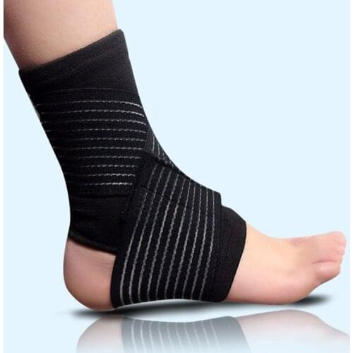 1 Pair Ankle Support Adjustable Sport Elastic Ankle Wrap Strap Brace Foot Protection Football Basketball Running Sport Safety