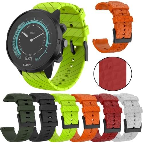 24mm Silicone Rubber Watch Strap For Suunto 9 / Baro Watch Band for Suunto 7 Watchband Spartan Watch Band HR Bracelet D5 Watch
