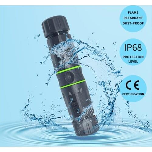 RJ45 IP68 Cable Connector M23 Cat 5E 4 Core Waterproof Outdoor Lamp Male and Female to Plug Connectors Dust-proof Junction Box