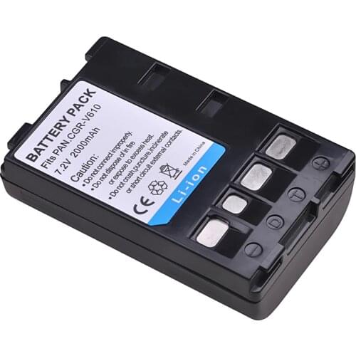 Tectra 2000mAh 1pcs CGR-V610 CGR V610 CGRV610 Battery for Panasonic NV-RX14 NV-RX18 NV-RX24 NV-RX27 RX37 RX18B RZ10 Battery