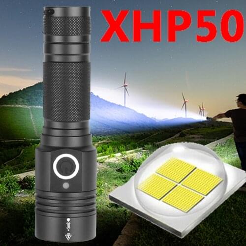 Xhp50 led flashlight usb charging Stretch zoom Shock Resistant 18650 rechargeable flashlight torch Strong magnetic tail Z90+1474