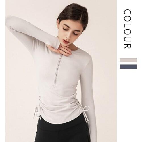 Women Zipper Long Sleeve Sweatshirt Sport Gym Shirts Quick dry Yoga Shirt Gym Top Sportswear Clothing Yoga Top Gym Shirt Women