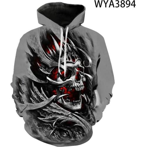 Horror Skull Skeleton Series 3D Printing Long Sleeve New Hot Sale Hoodie Couple Sports Top Hoodie New Boys Girls Child Men Women