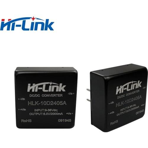 10pcs/lot Hi Link 9-36V to 5V 2A 10W DC/DC converter Isolated Step down module for PCB mount