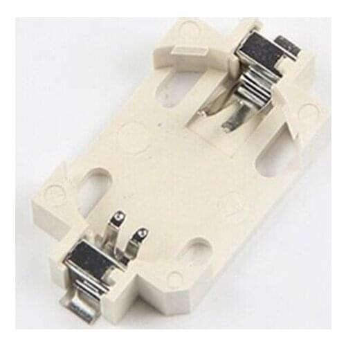 100pcs/lot BS-6 SMD button battery holder for 3V CR2032 CR2025 CR2016