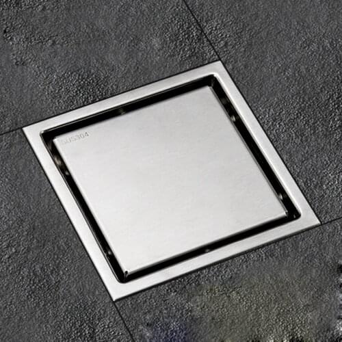 11cm/15cm Modern Stainless steel Bathroom Tile Invisible Shower Square Floor Drain Cover Hair Shower Catcher Clean Strainer