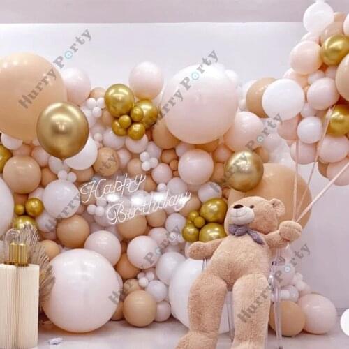 167pcs Birthday Party Decorations Balloon Garland Arch Kit for Bridal Baby Shower Wedding Party Decor Metallic Gold Ballon