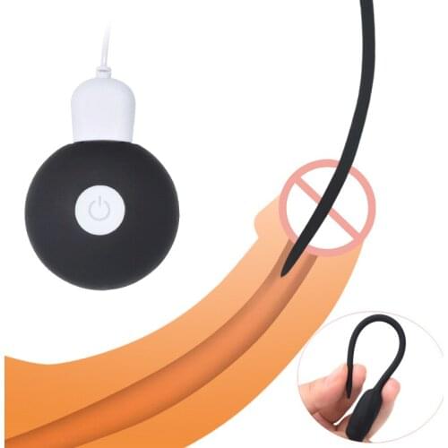 20 Speeds Urethral Vibrator Silicone Vibrating Penis Plug Male Masturbator Sex Toys Urethral Sounds Dilators For Men Erotic Toys