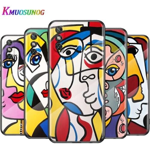 Picasso Abstract Art For Huawei Y6 Y7 Y9 Y5P Y6P Y8S Y8P Y9A P Smart Z 2019 2020 2021Tempered Glass Cover Phone Case