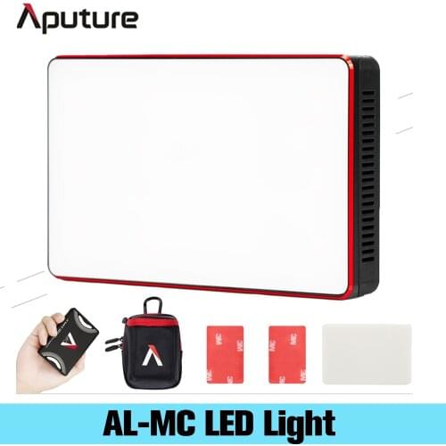 Aputure AL-MC 3200K-6500K Photography Lighting Portable LED Light RGB Lamp Video Light Selfie For Canon Nikon Sony Studio