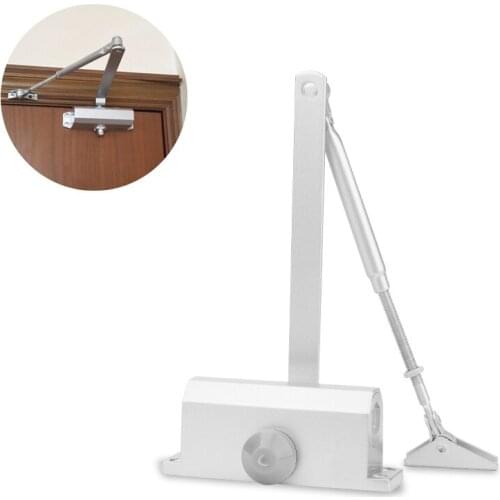 10-50kg Automatic Door Closers Security System Adjustable Closing/Latching Speed Aluminium for Left and Right Hand Door Spring