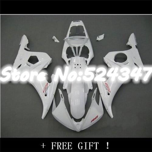 B high quality white for YZF-R6 2003 2005 YZF R6 03 04 05 YZF600 YZFR6 2003-2005 ABS bodywork & windscreen
