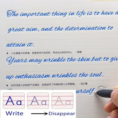 Free Gift Pen Concave English Magic Writing Paste Beauty Calligraphy Books Adult Educational Learning Word Copybook Handwriting