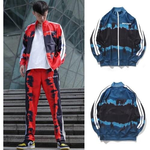 Render Palm Angels Men Women Lovers Style Fashion Long Sleeve Pants, Boyfriend Gift Sports Jacket Set