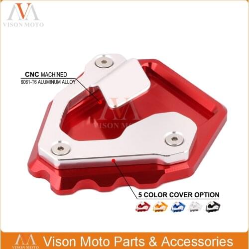 CNC Kickstand Side Stand Extension Pad Plate For Honda CRF1000L CRF 1000L 2016 2017 2018