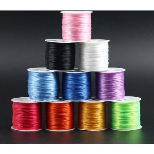 50M 0.8mm Elastic Thread Round Crystal Line Nylon Rubber Stretchy Cord For For Jewelry Making Bracelet Accessories Tools