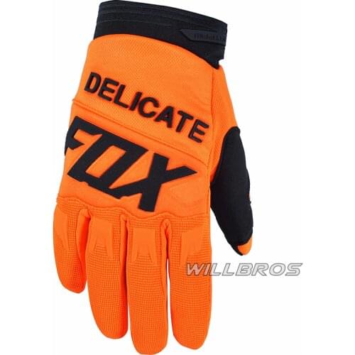 Moto Cross Dirtpaw Gloves Delicate Fox Motocross Racing Motorbike Mountain Bicycle Cycling Orange Black Glove MATV Off Road UTV