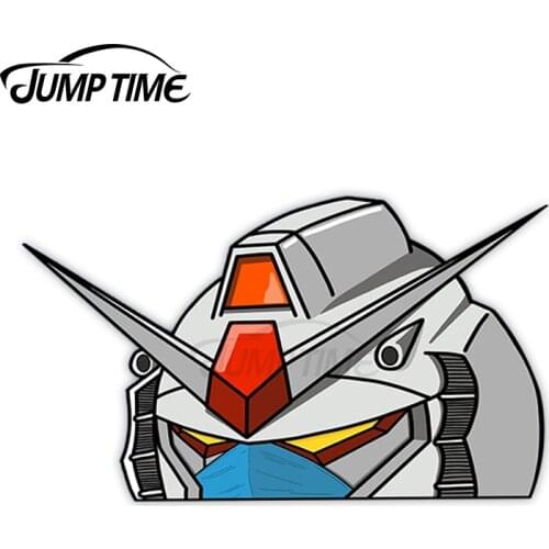 JumpTime 13 x 5.5cm For Masked Mobile Suit Gundam RX-78 Peeker Car Stickers and Decals DIY 3D Funny Scratch-proof Anime Decals