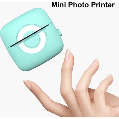 Pocket Thermal Photo Printer For Student with Printing Paper Wrong Question Printer Portable Label Note Sticker Printer Gifts