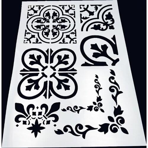 Maple leaf lace plastic mold shield DIY cake scrapbook stencils hollow Embellishments printing lace ruler Valentines Day