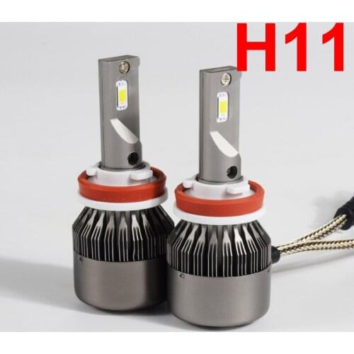 1 Set H8 H9 H11 60W 6000LM 5D LED Headlight Super Slim Conversion Kits FLIP Chips All-in-one Pure White 6000K Driving Fog Lamps