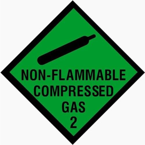 LLY-1278 NON FLAMMABLE COMPRESSED GAS Warning Sign Car Sticker PVC Auto Accessories Bumper Window Decoration Waterproof Decal