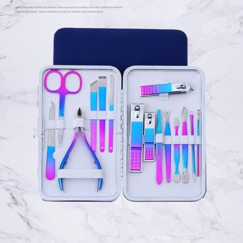 Nail Sets Colorful Stainless Steel New Beauty Nail Pedicure Knife Manicure Eyebrow Scissors Care Tool Personal Cleaning Tools