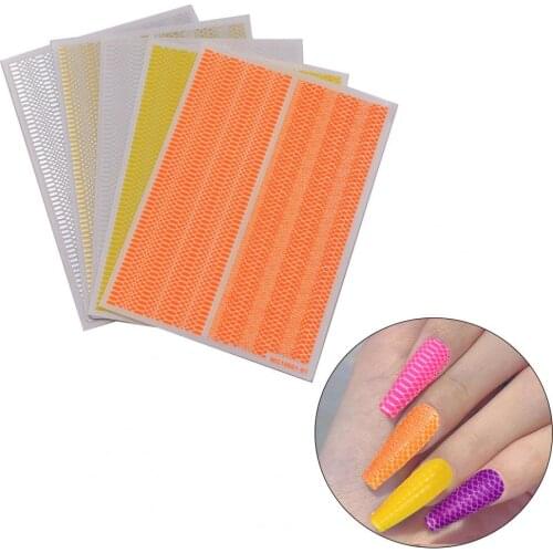 Nail Foil Sticker Manicure Long Lasting Transfers Snake Print Creative Long Lasting 2D Animal Skin Nail Decals DIY Nail Art