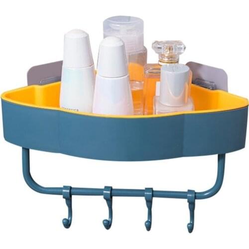 Kitchen Bathroom Wall Mount Triangle Shelf Storage Corner Rack Holder Organizer